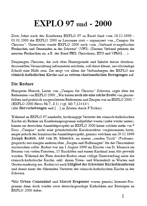 EXPLO 97 und -2000