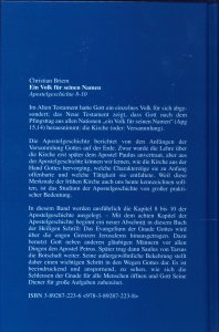 Ein Volk für seinen Namen - Band 5 (Apg 8-10)
