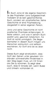 Gottes Weg zur Umkehr - Jona