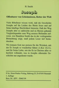 Joseph - Offenbarer von Geheimnissen, Retter der Welt