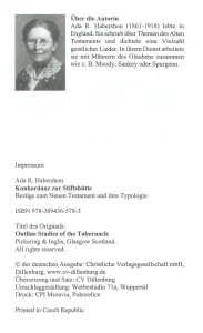 Konkordanz zur Stiftshütte | Ada R.Habershon