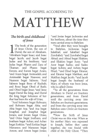 The Gospel according to Matthew (KJV)